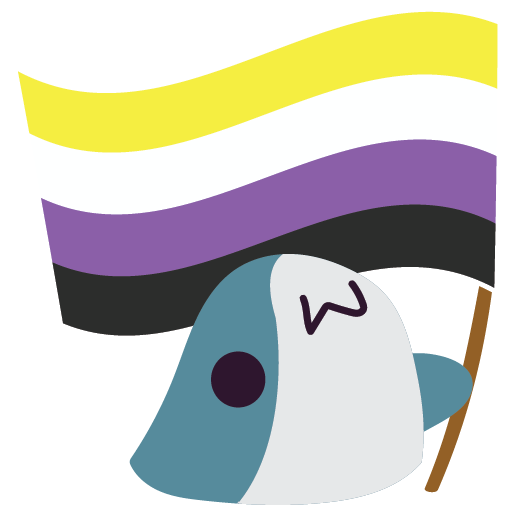 :blobhaj_holding_nonbinary_flag: